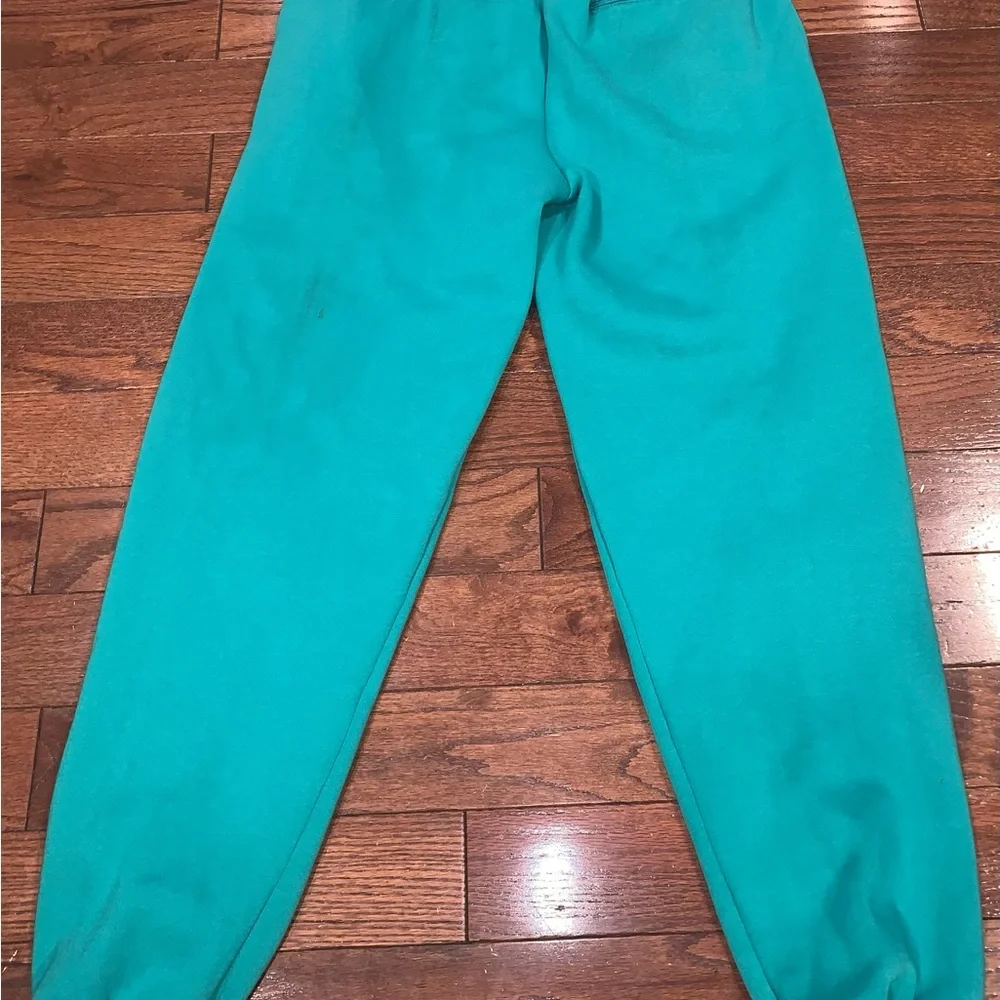 Vintage Alan Sport‎ Track Pants Made in Korea – Teal Green 80s 90s Joggers M